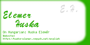 elemer huska business card